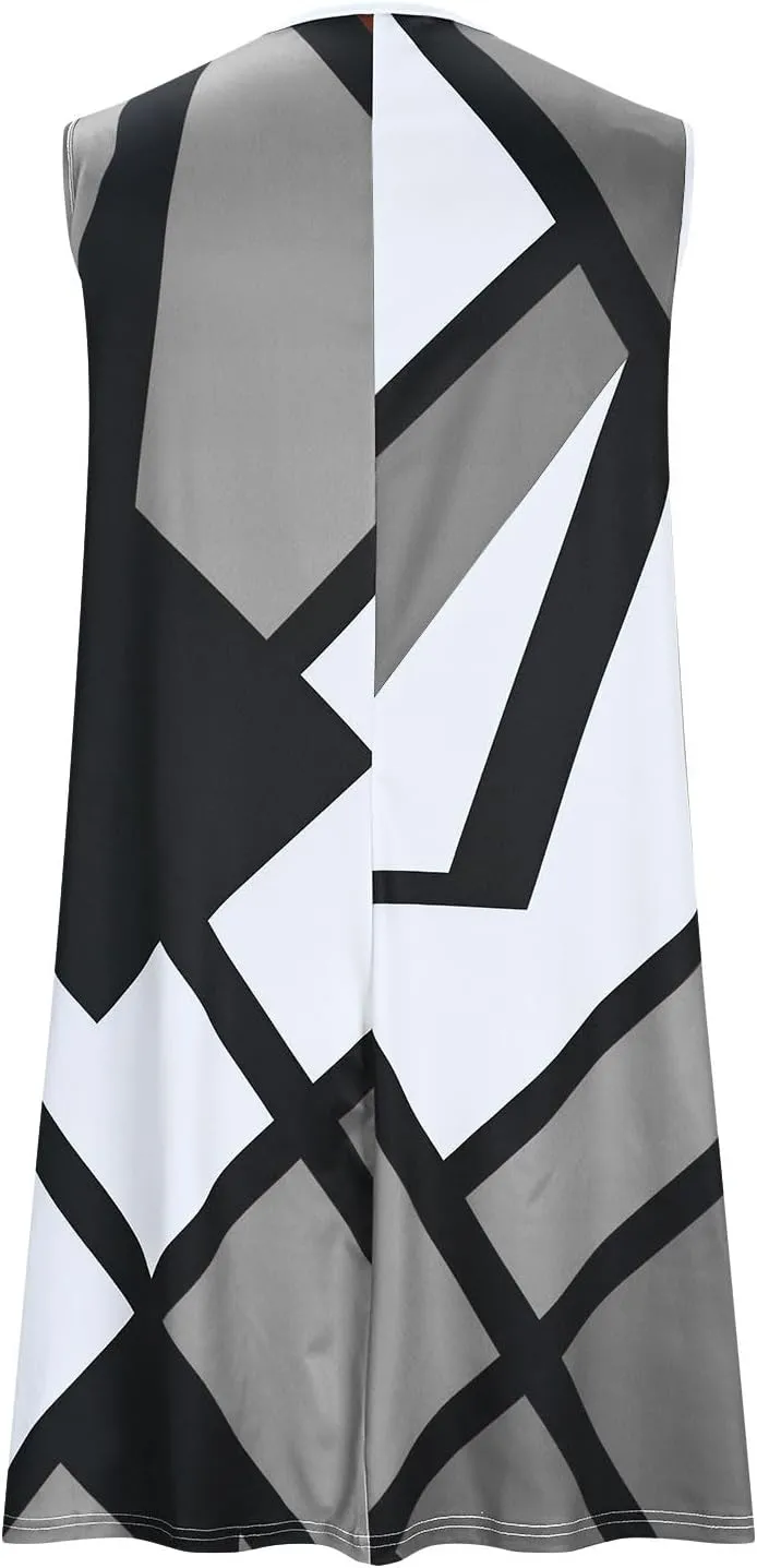 Women's 2025 Maxi Dress Elegant Plus Size Sleeveless Waist Slimming Dress Flowy Beach Maxi Dresses Beach Travel Dress