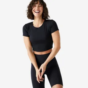 Women's Fitness Cardio Short-Sleeved Cropped T-Shirt