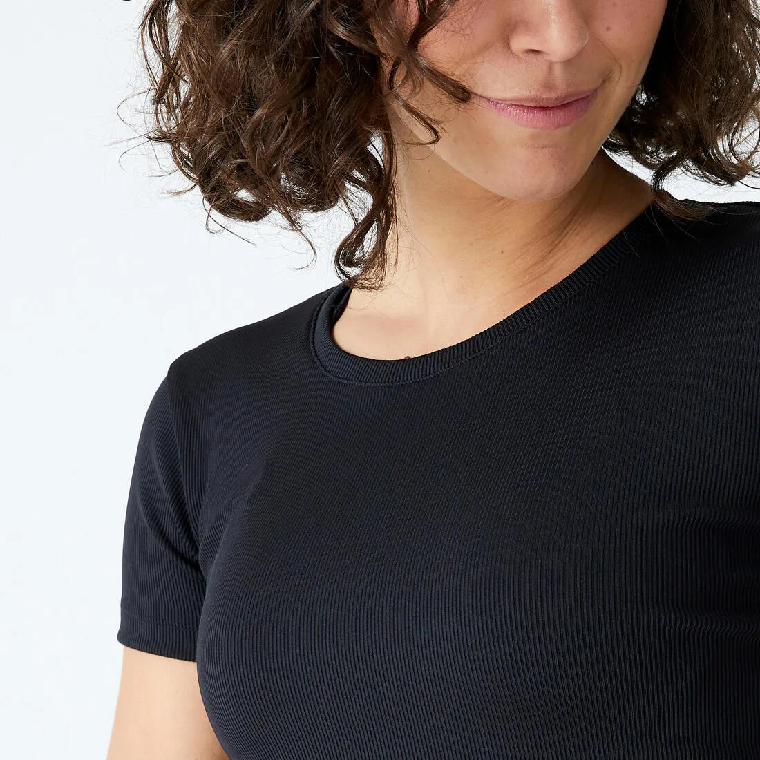 Women's Fitness Cardio Short-Sleeved Cropped T-Shirt