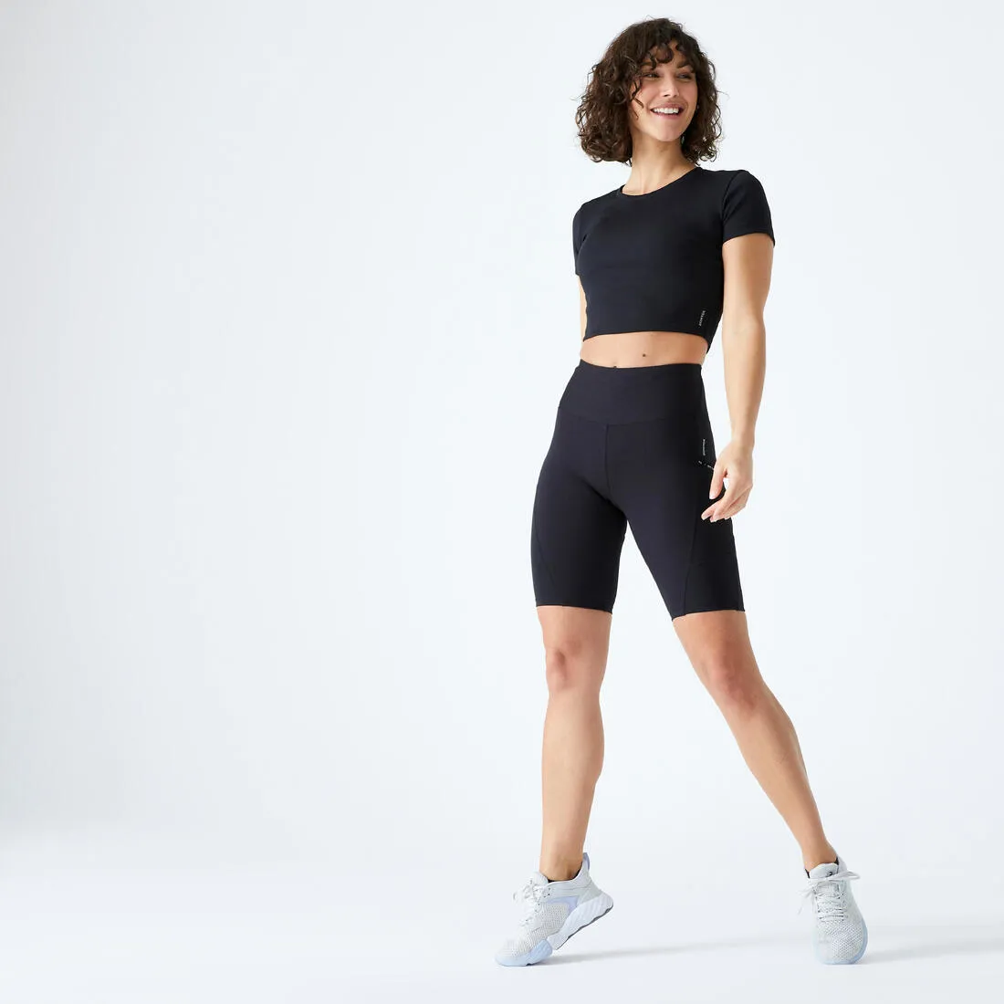 Women's Fitness Cardio Short-Sleeved Cropped T-Shirt
