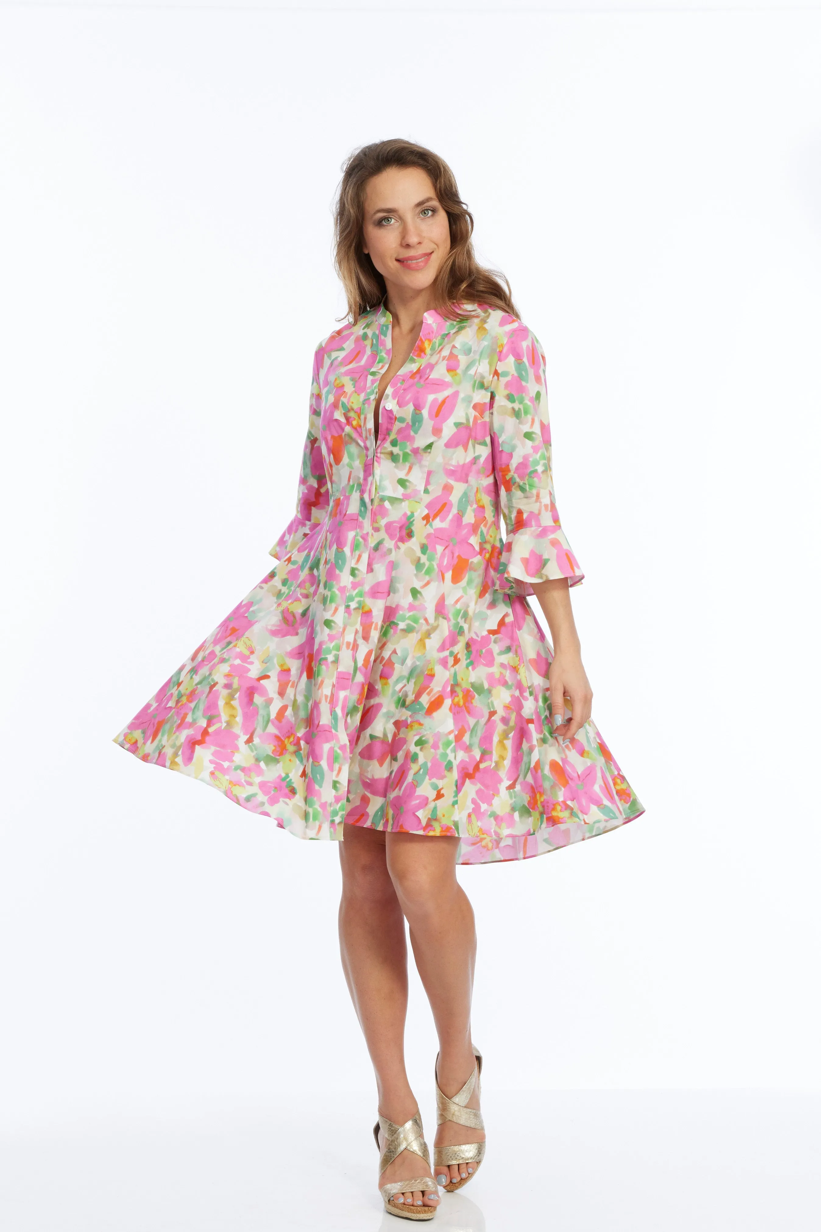 Women's Pink Floral Cocktail Dress | VICTORY | LIOR
