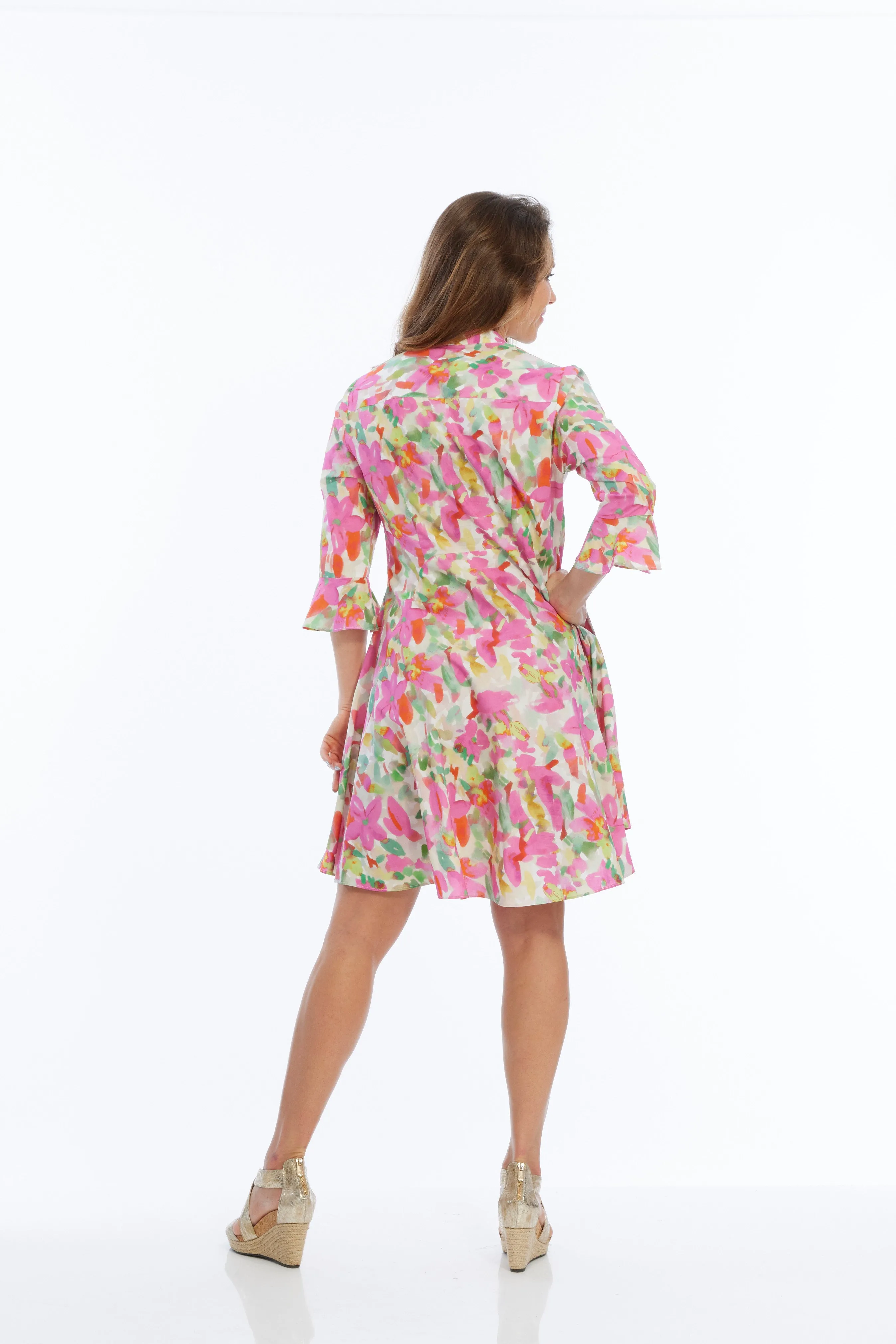 Women's Pink Floral Cocktail Dress | VICTORY | LIOR
