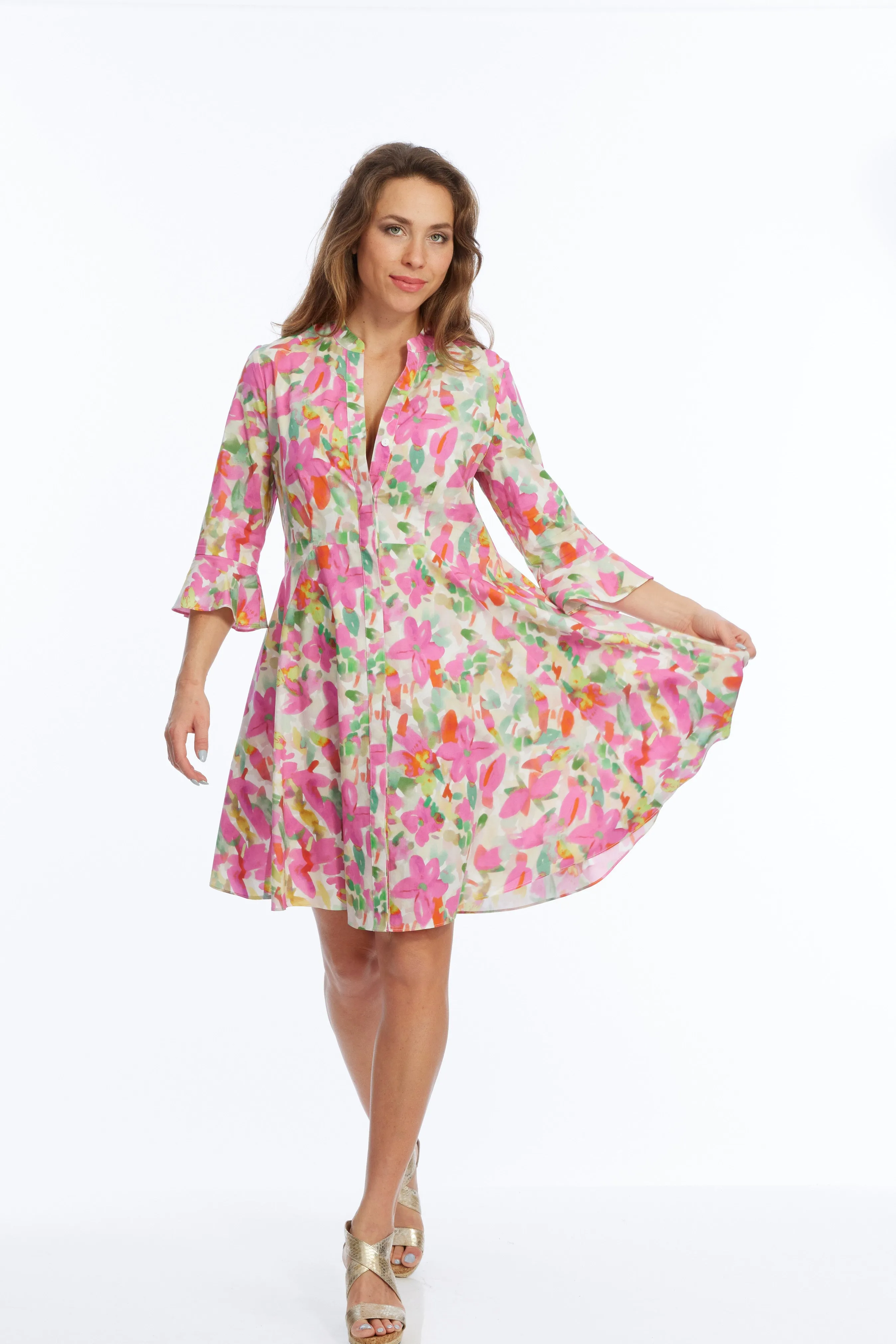 Women's Pink Floral Cocktail Dress | VICTORY | LIOR